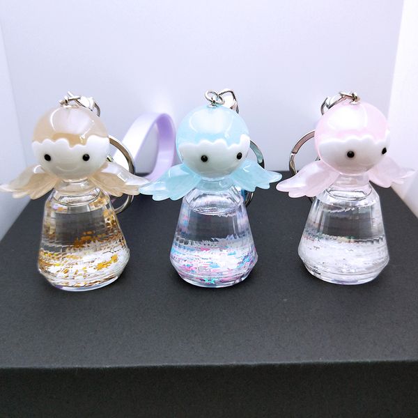 crystal angel acrylic keychain moving liquid angel wing key ring glitter quicksand keyring bag key pendant women men gift, Silver
crystal angel acrylic keychain moving liquid angel wing key ring glitter quicksand keyring bag key pendant women men gift, Silver