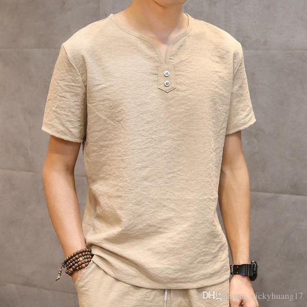 2019 new summer style mens short sleeve cotton linen t shirt sets tee shirts t-shirt+pants mens track suit set, Gray
2019 new summer style mens short sleeve cotton linen t shirt sets tee shirts t-shirt+pants mens track suit set, Gray