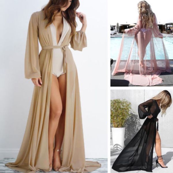 2019 summer women mesh cover up solid bikini sarong swimwear female waistband beachwear long sleeve ladies bathing suit cover-up, Blue;gray
2019 summer women mesh cover up solid bikini sarong swimwear female waistband beachwear long sleeve ladies bathing suit cover-up, Blue;gray