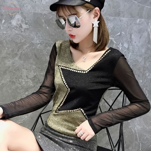 polyester fashion european shiny tshirt women 2020 new autumn winter patchwork star diamonds mesh clothes camiseta mujer t98003, White
polyester fashion european shiny tshirt women 2020 new autumn winter patchwork star diamonds mesh clothes camiseta mujer t98003, White