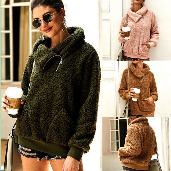 womens plush plus-size hoodie coat imitation fur zipper jacket oversise pocket, Black;brown
womens plush plus-size hoodie coat imitation fur zipper jacket oversise pocket, Black;brown