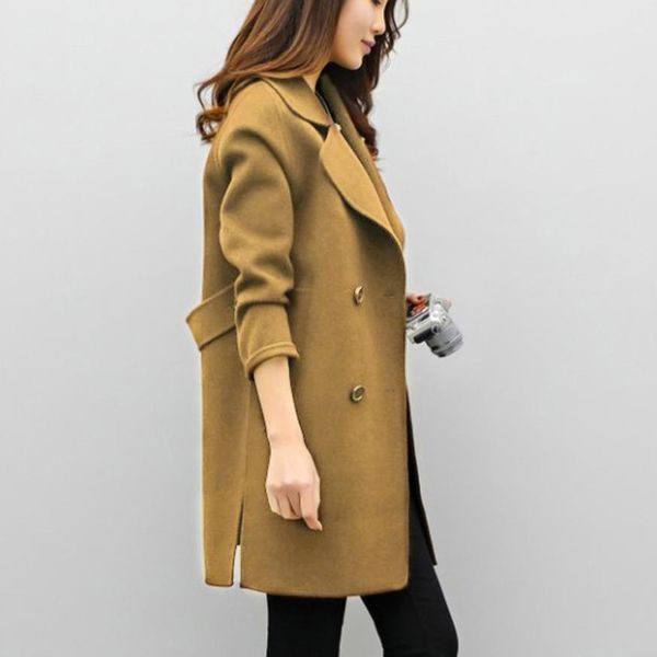 2019 new woman wool coat winter jacket women slim woolen long cotton coats cardigan jackets elegant blend, Black
2019 new woman wool coat winter jacket women slim woolen long cotton coats cardigan jackets elegant blend, Black