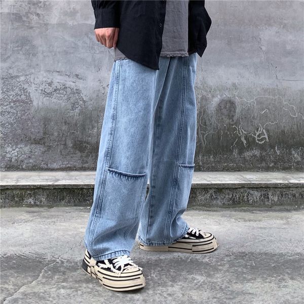 2019 spring and autumn models light blue washed high street casual multi-pocket straight wide leg pants loose jeans -2xl
2019 spring and autumn models light blue washed high street casual multi-pocket straight wide leg pants loose jeans -2xl