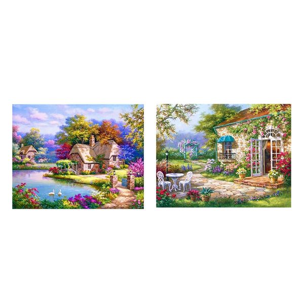 2 set full square drill diamond embroidery scenery 5d diy diamond painting cross stitch rhinestone, lake swan & mountain villa
2 set full square drill diamond embroidery scenery 5d diy diamond painting cross stitch rhinestone, lake swan & mountain villa