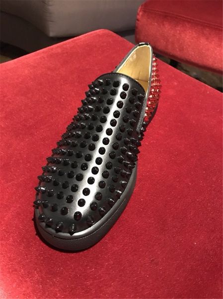 fast shipping platform men and women shoes wild vintage luxury rhinestone rivets women's shoes men's shoes loafers casual red outs, Black
fast shipping platform men and women shoes wild vintage luxury rhinestone rivets women's shoes men's shoes loafers casual red outs, Black