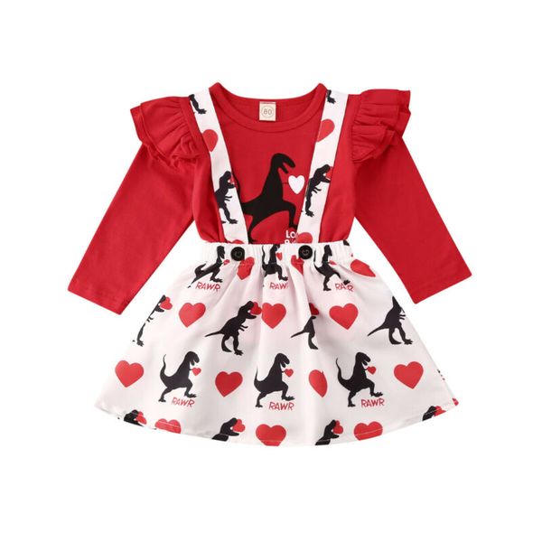 spring toddler baby girl valentine's day outfits dinosaur romper skirt heart dress clothes set, White
spring toddler baby girl valentine's day outfits dinosaur romper skirt heart dress clothes set, White