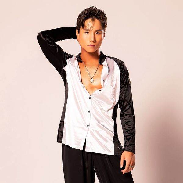 male latin dance shirts black and white competition cha cha rumba samba tango dancing performance clothing men dnv12652, Black;red
male latin dance shirts black and white competition cha cha rumba samba tango dancing performance clothing men dnv12652, Black;red