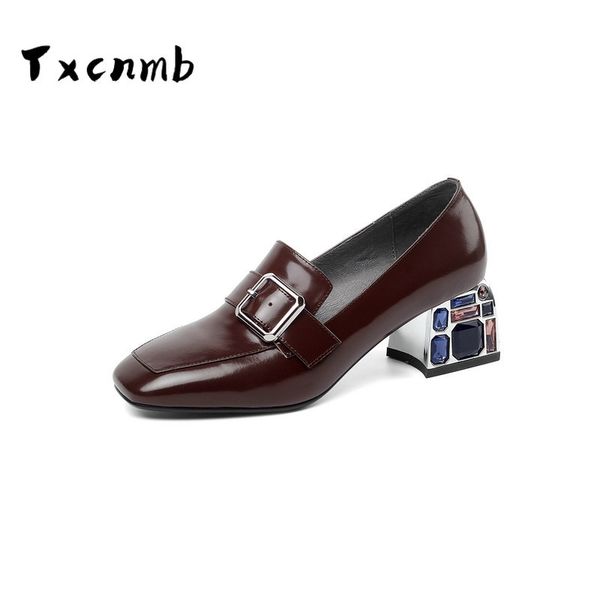 dress shoes clearance genuine leather women spring round toe sqaure high heel pumps 5.5cm party ladies, Black
dress shoes clearance genuine leather women spring round toe sqaure high heel pumps 5.5cm party ladies, Black