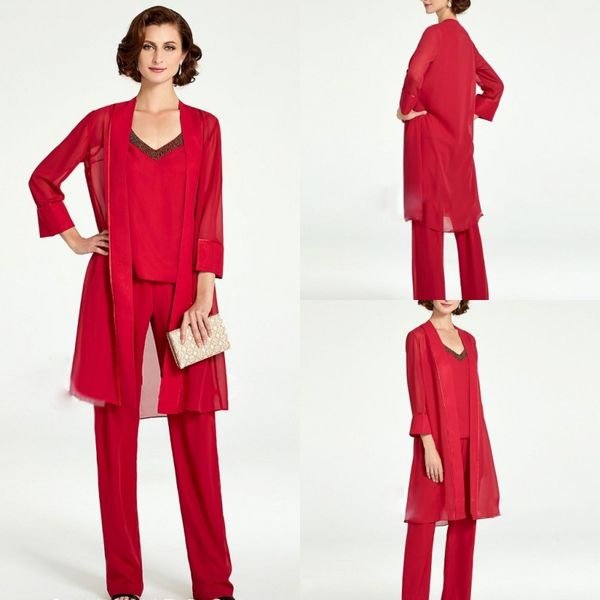 2019 red mother of the bride pant suits with jacket outfits jacket beads wedding guest dress custom made mother of the groom gowns, Black;red
2019 red mother of the bride pant suits with jacket outfits jacket beads wedding guest dress custom made mother of the groom gowns, Black;red