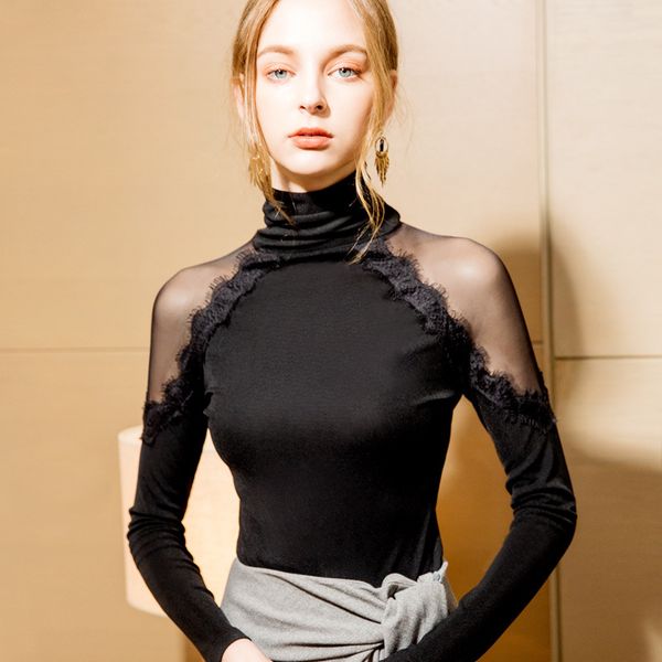 lcw new design fashion women's slim version work leisure party charming elegant stand collar breathable sfot t-shirt top, White
lcw new design fashion women's slim version work leisure party charming elegant stand collar breathable sfot t-shirt top, White