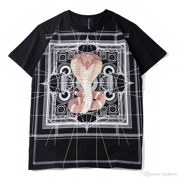 new men designer t shirt women paris brand clothing tshirt cobra king printed t-shirt 100% cotton male tees, White;black
new men designer t shirt women paris brand clothing tshirt cobra king printed t-shirt 100% cotton male tees, White;black