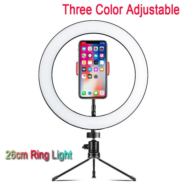 26cm pgraphy led selfie ring light dimmable camera phone ring lamp with table tripod phone clip for makeup video live studio
26cm pgraphy led selfie ring light dimmable camera phone ring lamp with table tripod phone clip for makeup video live studio