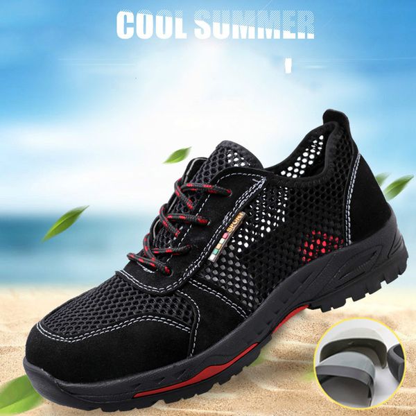 summer breathable mesh shoes steel toe caps anti-puncture wear-resistant anti-slip casual work shoes safety, Black
summer breathable mesh shoes steel toe caps anti-puncture wear-resistant anti-slip casual work shoes safety, Black