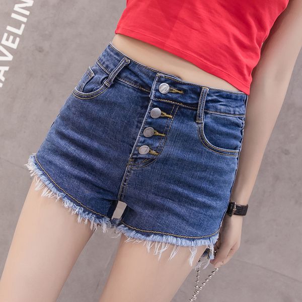 2019 bf summer wind female blue high waist denim shorts women worn slight burr hole jeans shorts buckle irregular leg
2019 bf summer wind female blue high waist denim shorts women worn slight burr hole jeans shorts buckle irregular leg