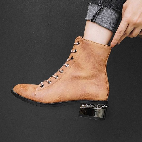 women ankle boots round toe chunky mid med heels pu leather lace up shoes woman chaussure zapatos mujer gladiator booties wxz210, Black
women ankle boots round toe chunky mid med heels pu leather lace up shoes woman chaussure zapatos mujer gladiator booties wxz210, Black