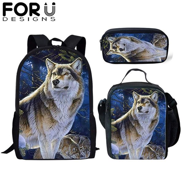 forudesigns 3pcs/set cool school bag 3d wolf print school backpack for teenager boys orthopedic kids schoolbag bookbag
forudesigns 3pcs/set cool school bag 3d wolf print school backpack for teenager boys orthopedic kids schoolbag bookbag