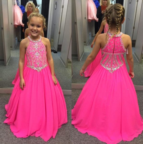 fuchsia halter chiffon girls pageant dresses beaded rhinestones a line floor length girl' pageant dresses ba7601, White;red
fuchsia halter chiffon girls pageant dresses beaded rhinestones a line floor length girl' pageant dresses ba7601, White;red
