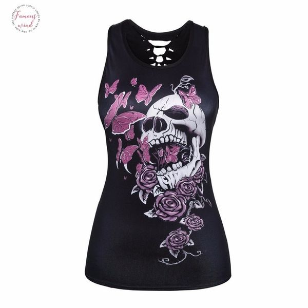 2xl plus size women summer tank ghost skull digital printing back hollow cotton sleeveless vest tanks, White
2xl plus size women summer tank ghost skull digital printing back hollow cotton sleeveless vest tanks, White
