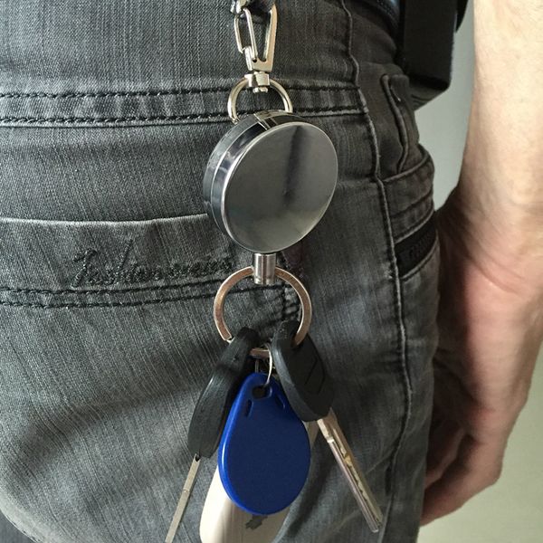 2020 resilience steel wire rope elastic keychains keyring sporty retractable alarm keychain anti-lost telescopic keys trinket, Silver
2020 resilience steel wire rope elastic keychains keyring sporty retractable alarm keychain anti-lost telescopic keys trinket, Silver