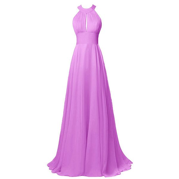 pretty halter neck purple bridesmaid dresses sleeveless ruffle chiffon bridesmaid dresses a line long maid of honor dresses with hollow back, White;pink
pretty halter neck purple bridesmaid dresses sleeveless ruffle chiffon bridesmaid dresses a line long maid of honor dresses with hollow back, White;pink