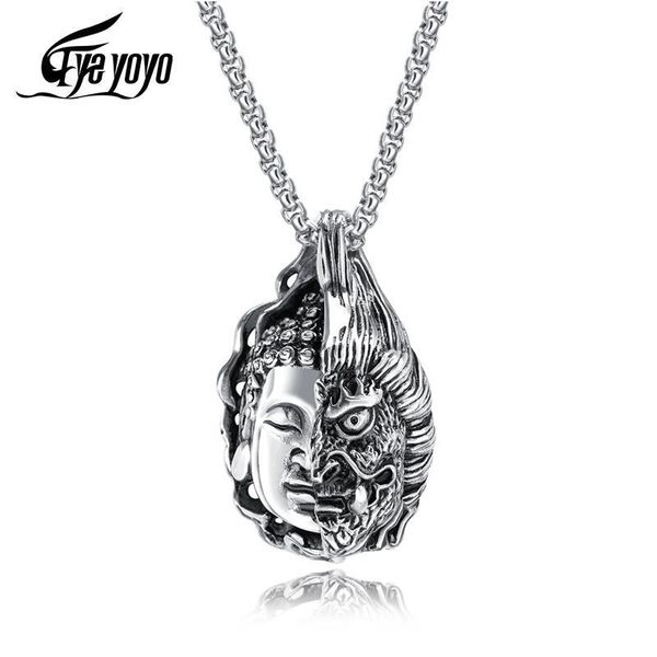 ожерелье eyeyoyo половины будды demon тверда подвеска личность vintage добра и зло титан стал мужским, Silver
ожерелье eyeyoyo половины будды demon тверда подвеска личность vintage добра и зло титан стал мужским, Silver