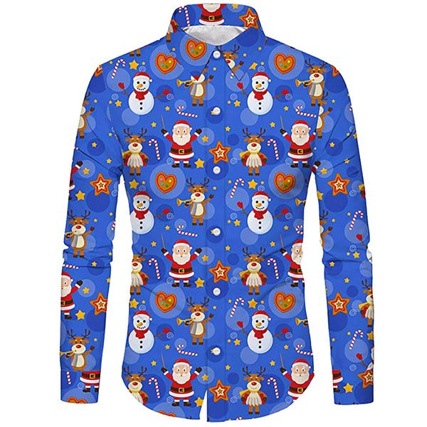 camisa masculina 2019 christmas shirt blouse men casual theme button up shirt blouses 11.7, White;black
camisa masculina 2019 christmas shirt blouse men casual theme button up shirt blouses 11.7, White;black