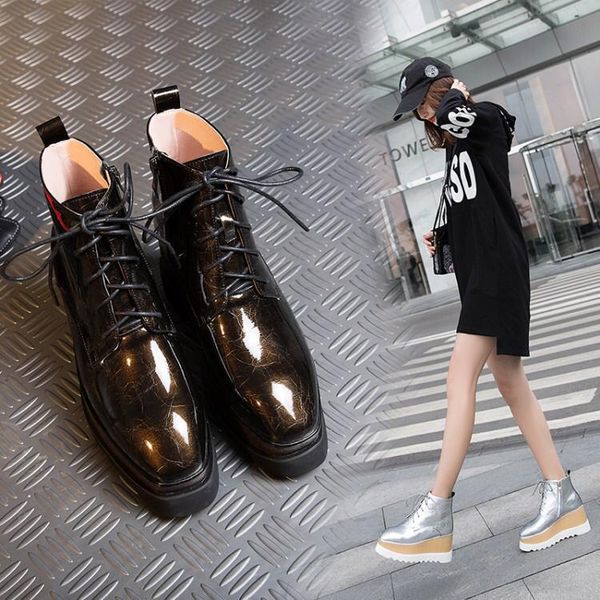 fashion patent leather star women shoes moman leather short autumn winter ankle designer fashion brand women shoes, Black
fashion patent leather star women shoes moman leather short autumn winter ankle designer fashion brand women shoes, Black