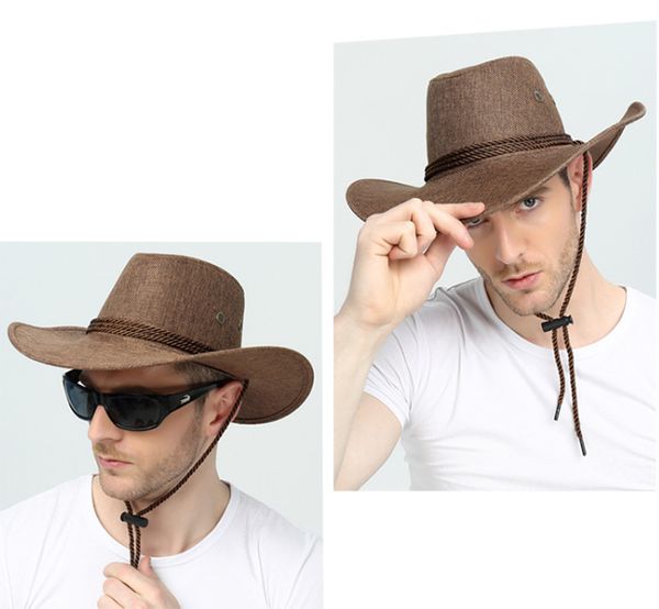 2019 european and american fashion new summer men's sports sun hat linen cowboy hat travel beach hat
2019 european and american fashion new summer men's sports sun hat linen cowboy hat travel beach hat