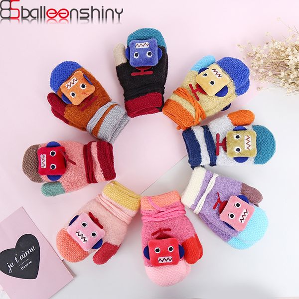 balleenshiny cute robot cartoon halter gloves warm thicken knitting finger gloves boys&girls winter accessories for kids, White
balleenshiny cute robot cartoon halter gloves warm thicken knitting finger gloves boys&girls winter accessories for kids, White
