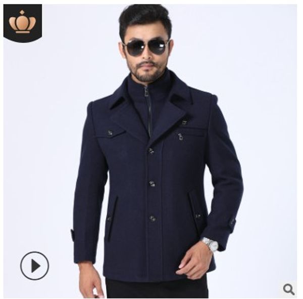 men's thick coat winter warm slim stylish wool long jacket casual business pockets trench female autumn mens, Black
men's thick coat winter warm slim stylish wool long jacket casual business pockets trench female autumn mens, Black