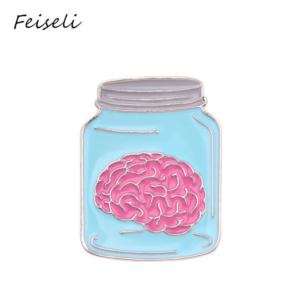 feiseli cartoon creative organ brain bottle brooch pins women heart bone skin tissue metal lapel pins personalized badge ornament, Gray
feiseli cartoon creative organ brain bottle brooch pins women heart bone skin tissue metal lapel pins personalized badge ornament, Gray