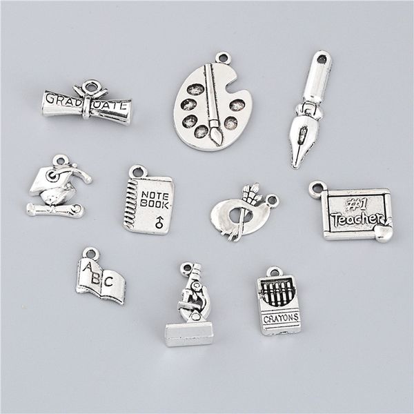 10pcs antique sliver book bachelor cup pen charms paint board book pendant making school supplies jewelry wholesale, Silver
10pcs antique sliver book bachelor cup pen charms paint board book pendant making school supplies jewelry wholesale, Silver