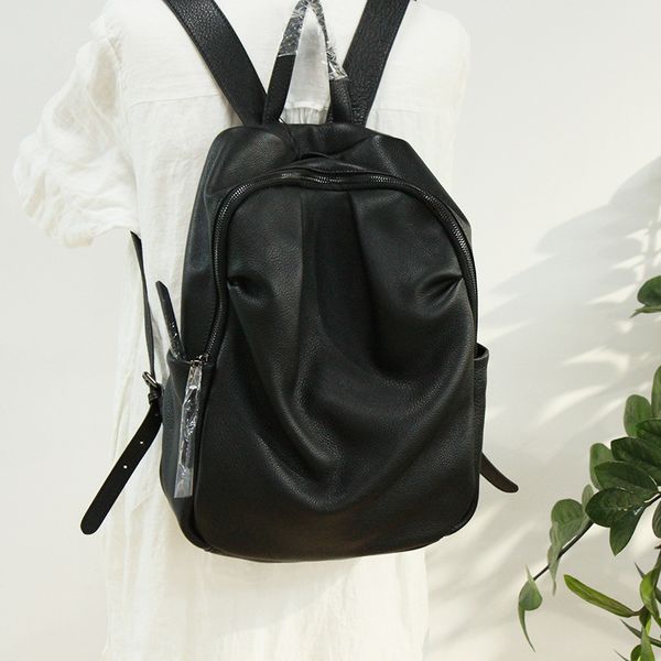 wohenred women backpack genuine leather large travel knapsack fashion black daily notebook school bags for girls
wohenred women backpack genuine leather large travel knapsack fashion black daily notebook school bags for girls