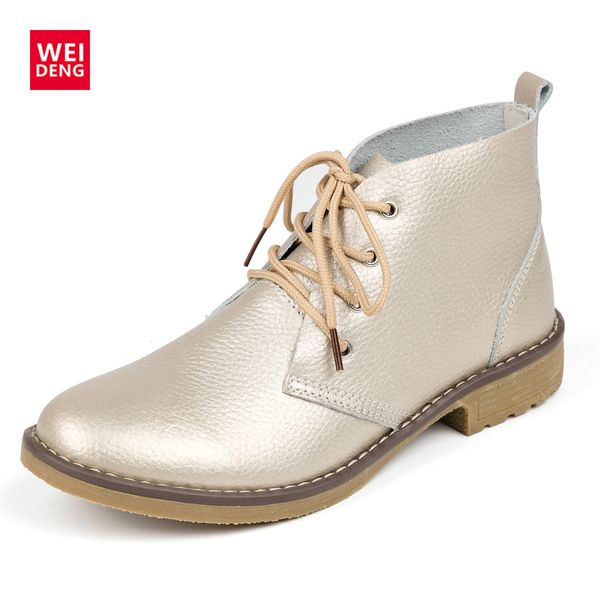 weideng genuine leather ankle boots women classic matin fashion flats winter lace up high casual waterproof shoes female mx200324, Black
weideng genuine leather ankle boots women classic matin fashion flats winter lace up high casual waterproof shoes female mx200324, Black