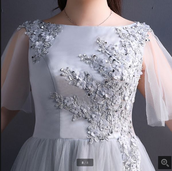 2019 robe de soiree silver lace appliques beaded evening dress short sleeve plus size women modest evening gowns selling prom gowns, Black;red
2019 robe de soiree silver lace appliques beaded evening dress short sleeve plus size women modest evening gowns selling prom gowns, Black;red