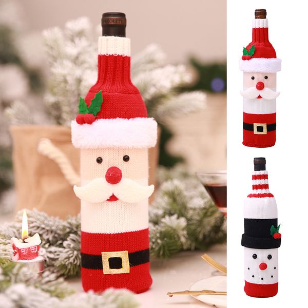 cute knitted christmas cylinder wine bottle cover ornaments snowman santa claus gift wrapper high table decorations
cute knitted christmas cylinder wine bottle cover ornaments snowman santa claus gift wrapper high table decorations