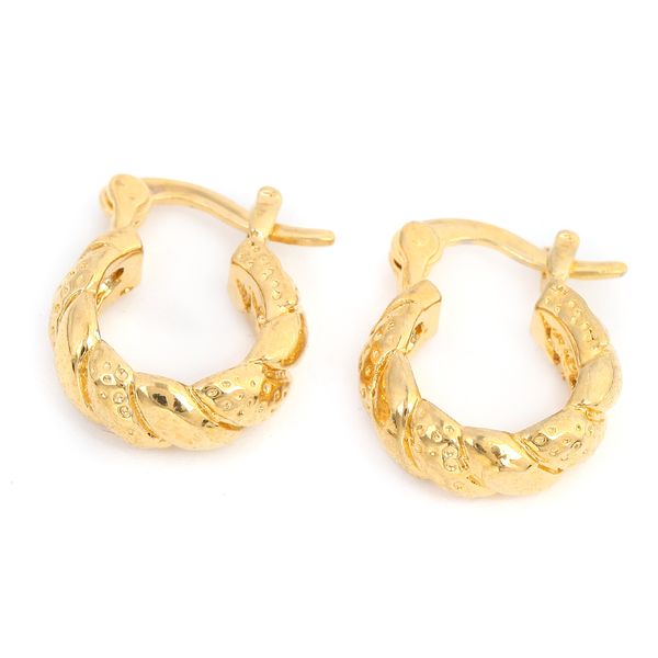 stardust 24k gold plated twist brass metal earrings hoop earrings, Golden;silver
stardust 24k gold plated twist brass metal earrings hoop earrings, Golden;silver