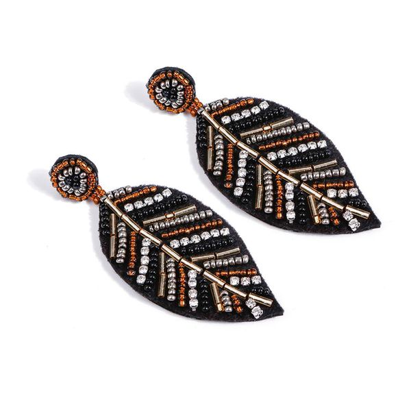 manilai trendy elegant vintage handmade beads leaf pendant earrings rhinestone inlaid dangle earrings for wedding party jewelry, Silver
manilai trendy elegant vintage handmade beads leaf pendant earrings rhinestone inlaid dangle earrings for wedding party jewelry, Silver