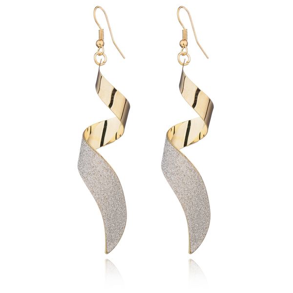1pair punk women twist spiral dangle charm earrings jewelry valentine's day gift silver gold black stainless steel long earrings, Golden;silver
1pair punk women twist spiral dangle charm earrings jewelry valentine's day gift silver gold black stainless steel long earrings, Golden;silver
