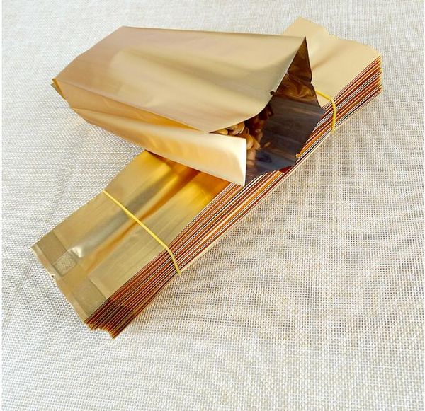 100pcs open gold aluminium foil plastic packaging bags small size heat seal vacuum pouches bag storage pack mylar bags
100pcs open gold aluminium foil plastic packaging bags small size heat seal vacuum pouches bag storage pack mylar bags