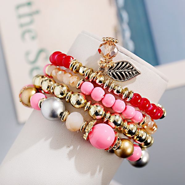 ethnic 4pcs/lot women's bracelets&bangles boho vintage leave pearl pendant natural stone&gold alloy beads charm bracelets set, Black
ethnic 4pcs/lot women's bracelets&bangles boho vintage leave pearl pendant natural stone&gold alloy beads charm bracelets set, Black