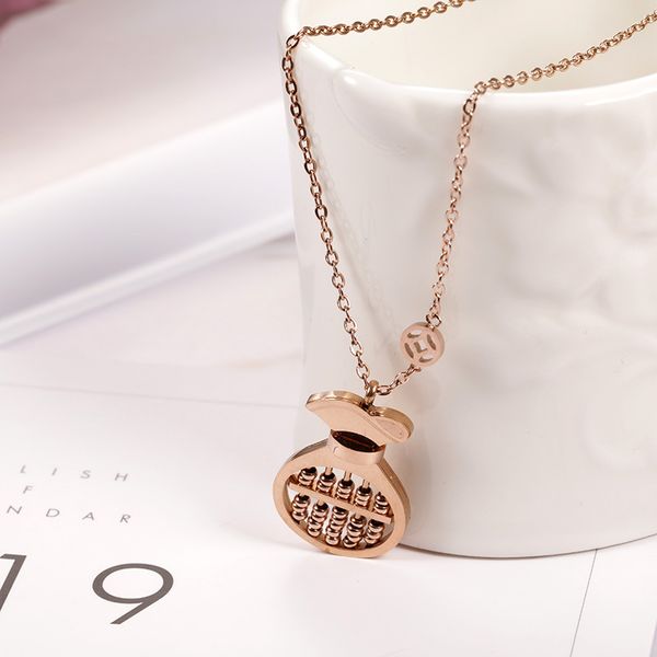 rose gold color cute coin beads bag pendant necklace women kolye collares bijoux femme, stainless steel necklaces colar jewelry, Silver
rose gold color cute coin beads bag pendant necklace women kolye collares bijoux femme, stainless steel necklaces colar jewelry, Silver