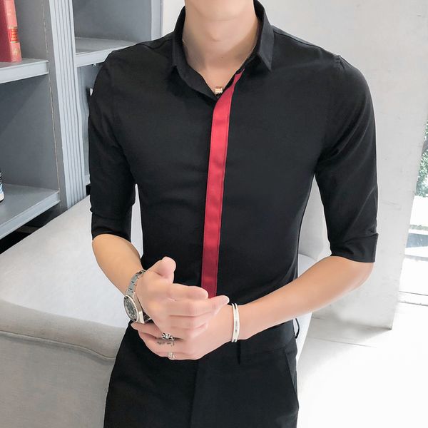 black/white shirt men fashion 2020 summer half sleeve mens casual shirts simple slim fit formal business work shirt male clothes, White;black
black/white shirt men fashion 2020 summer half sleeve mens casual shirts simple slim fit formal business work shirt male clothes, White;black