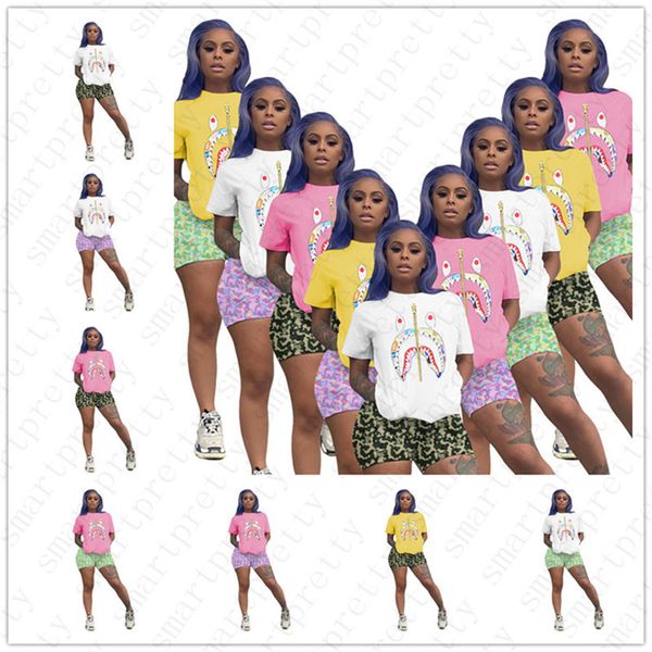 women's design t shirts summer 2 piece shorts tracksuit designs outfit cartoon shark mouth printing sportswear two piece shorts setd525, Gray
women's design t shirts summer 2 piece shorts tracksuit designs outfit cartoon shark mouth printing sportswear two piece shorts setd525, Gray