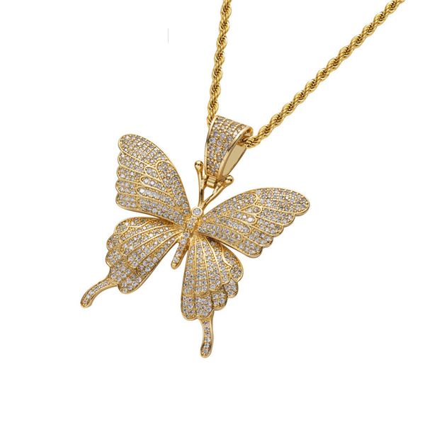 hip hop jewelry butterfly pendant micro inlaid zircon hip hop hiphop personality hipster necklace, Silver
hip hop jewelry butterfly pendant micro inlaid zircon hip hop hiphop personality hipster necklace, Silver