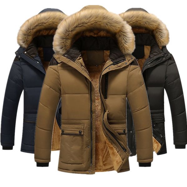 winter jacket for mens clothing casual slim fit thick warm male cotton parkas hooded long overcoats, Tan;black
winter jacket for mens clothing casual slim fit thick warm male cotton parkas hooded long overcoats, Tan;black