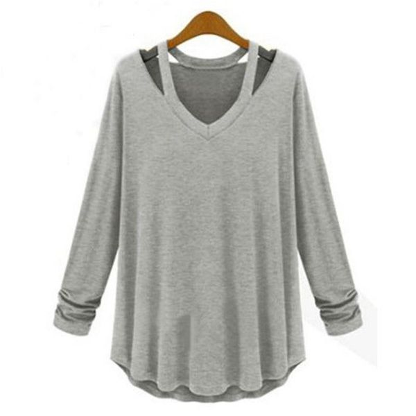 women t shirt long sleeve hollow out autumn winter plus size o neck solid color black white long casual loose big t-shirts
women t shirt long sleeve hollow out autumn winter plus size o neck solid color black white long casual loose big t-shirts