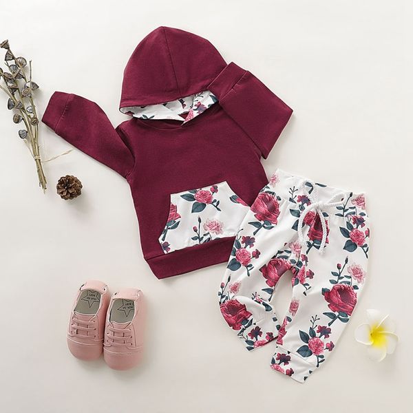 2pcs/set newborn babys girls long sleeve autumn clothes set flower print hoodie sweatshirt +pants trouser child costume sets, White
2pcs/set newborn babys girls long sleeve autumn clothes set flower print hoodie sweatshirt +pants trouser child costume sets, White