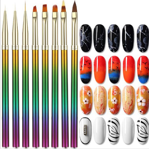 nail art французской stripes линия цветок живопись рисование liner brush pen маникюрных инструменты плоские круглые уф гель 3d советы салоны, Yellow
nail art французской stripes линия цветок живопись рисование liner brush pen маникюрных инструменты плоские круглые уф гель 3d советы салоны, Yellow