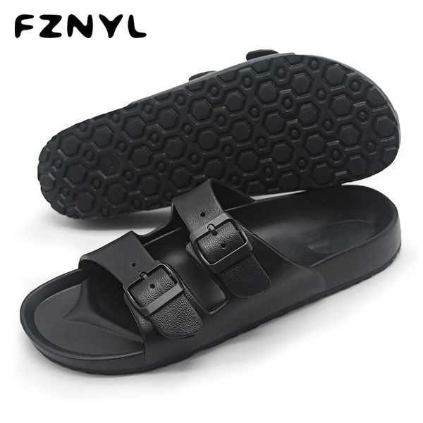 fznyl men sandals summer beach walking breathable soft shoes buckle strap design male casual flip flops classic black sandalias y200702
fznyl men sandals summer beach walking breathable soft shoes buckle strap design male casual flip flops classic black sandalias y200702